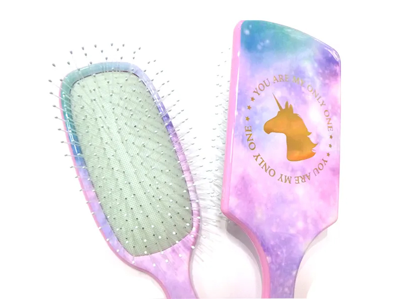 Barevný plastový kartáč na vlasy Sparkle Unicorns