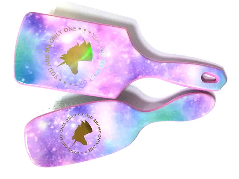 Barevný plastový kartáč na vlasy Sparkle Unicorns