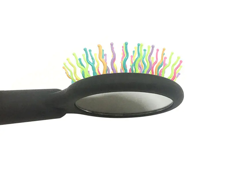 Dámský kartáč na vlasy Rainbow Black Ball Tip Soft Touch rozčesávací polštářek