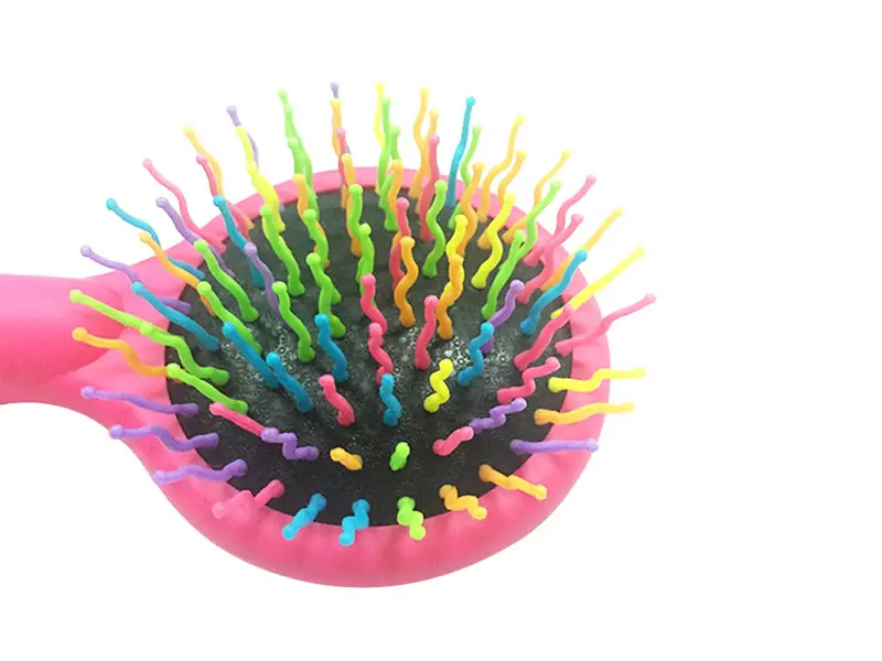 Dámský kartáč na vlasy Rainbow Black Ball Tip Soft Touch rozčesávací polštářek